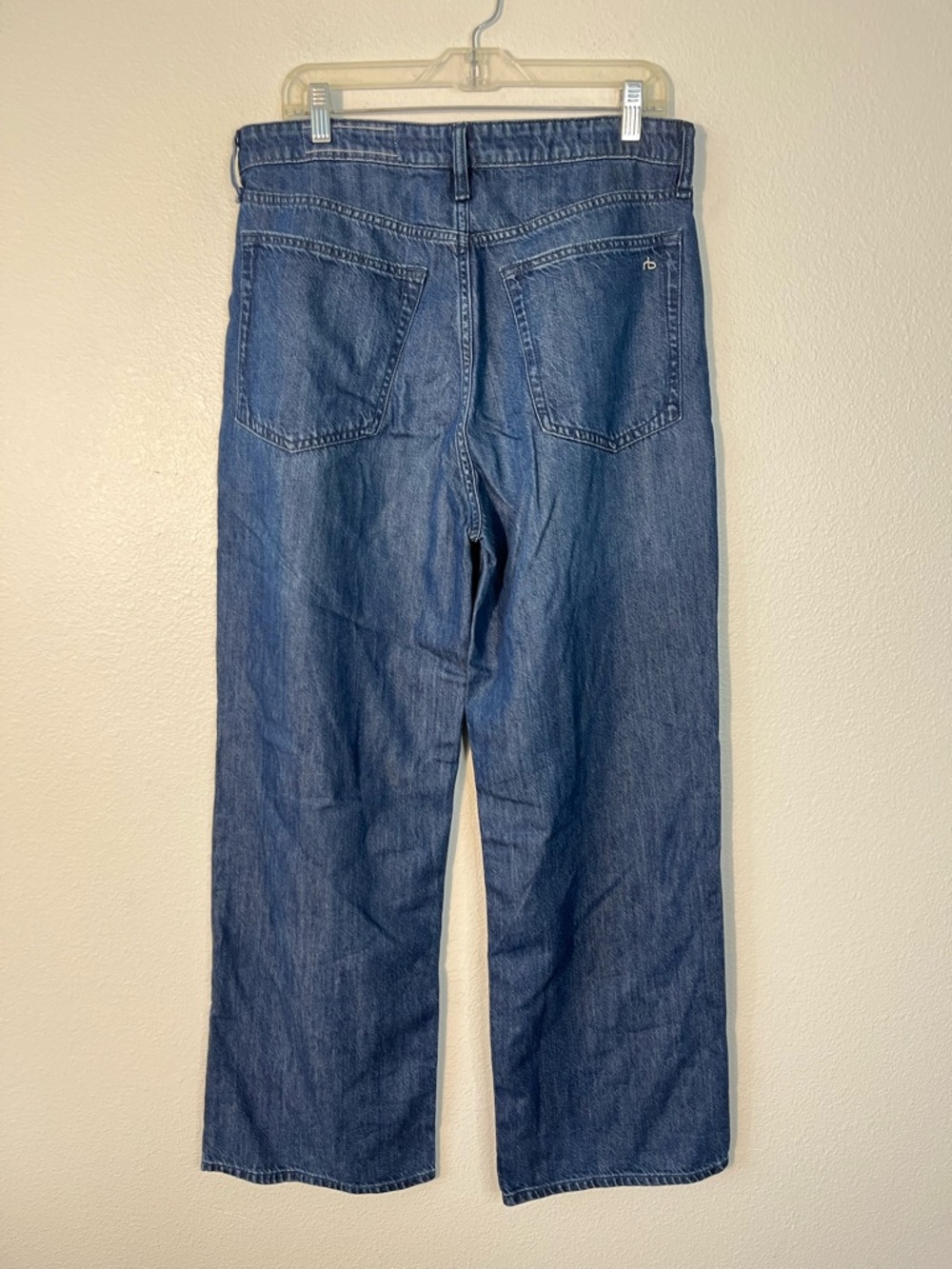 Rag & Bone Lori Mid Rise Wide Leg Darkwash Denim Jeans Size 29 - Picture 5 of 9